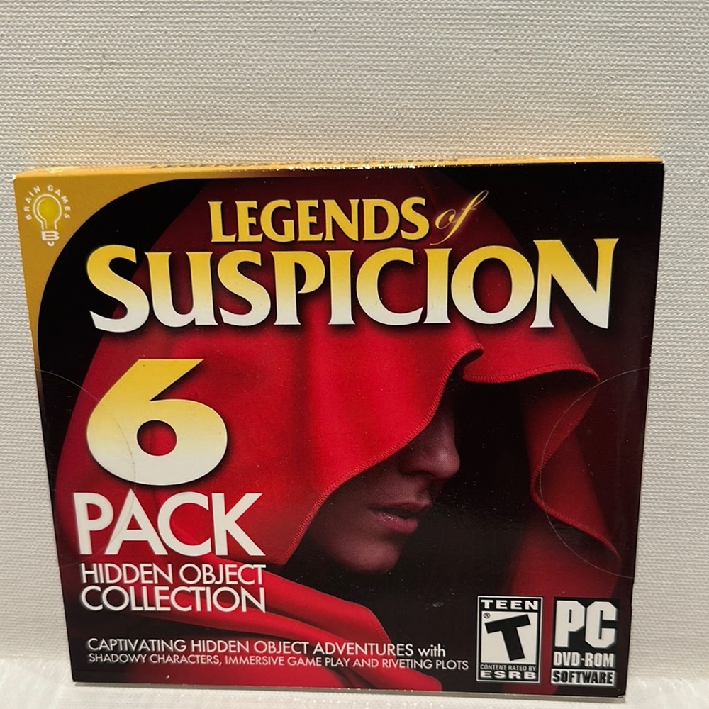 Used Brain Games Legends of Sispicion PC DVD-ROM Software Games. Rated Teen